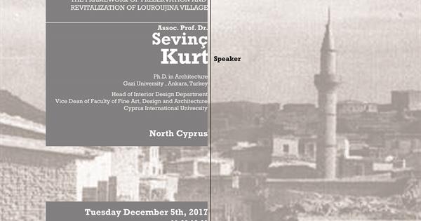 Cultural Heritage Lecture Series 2: "LOUROUJINA RESERCH PROJECT". 